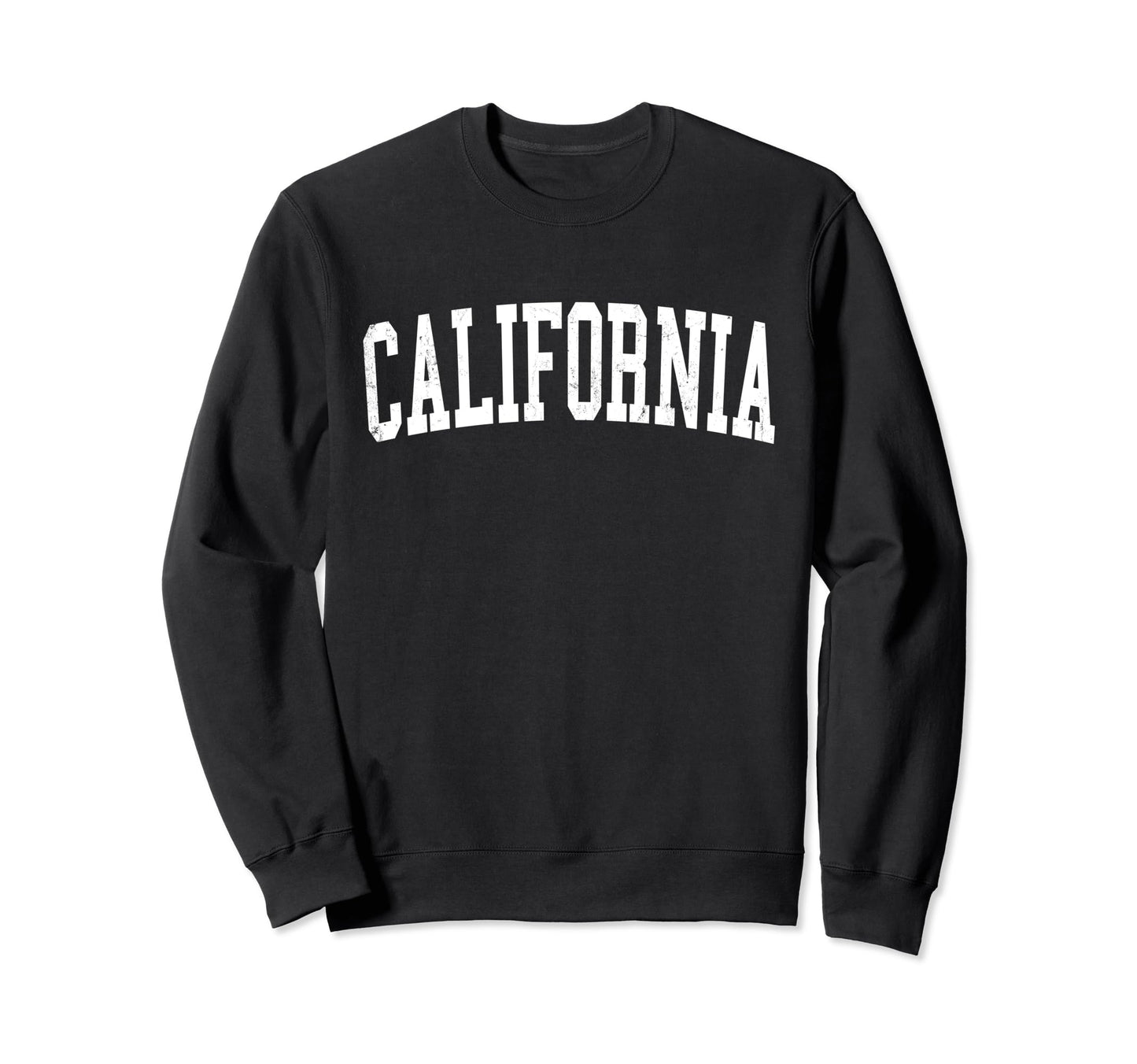 California Md Distressed White Varsity Sweatshirt - Custom Art Print Unisex - T-Shirt, Sweatshirt, Hoodie