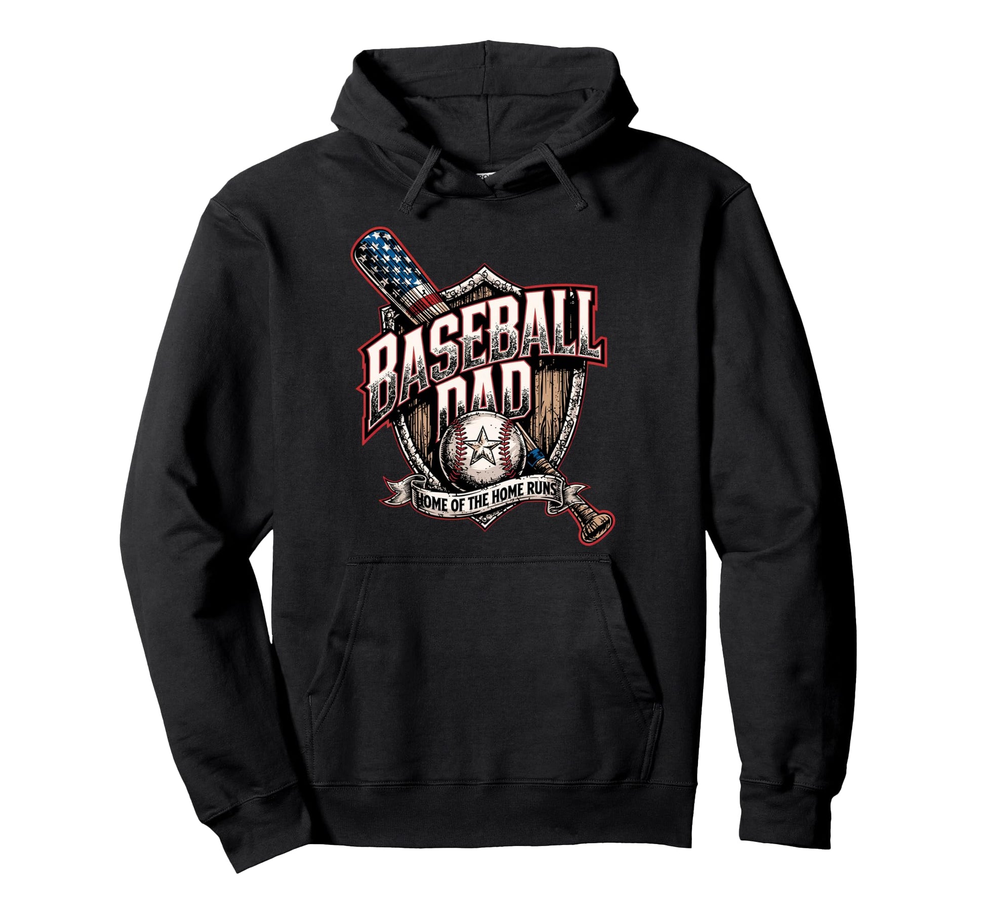American Baseball Dad Baseball Dad Hoodie - Trendy Graphic for Adults - T-Shirt, Sweatshirt, Hoodie