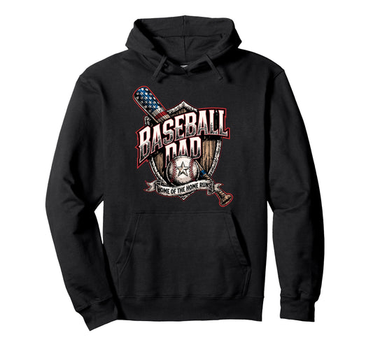 American Baseball Dad Baseball Dad Hoodie - Trendy Graphic for Adults - T-Shirt, Sweatshirt, Hoodie
