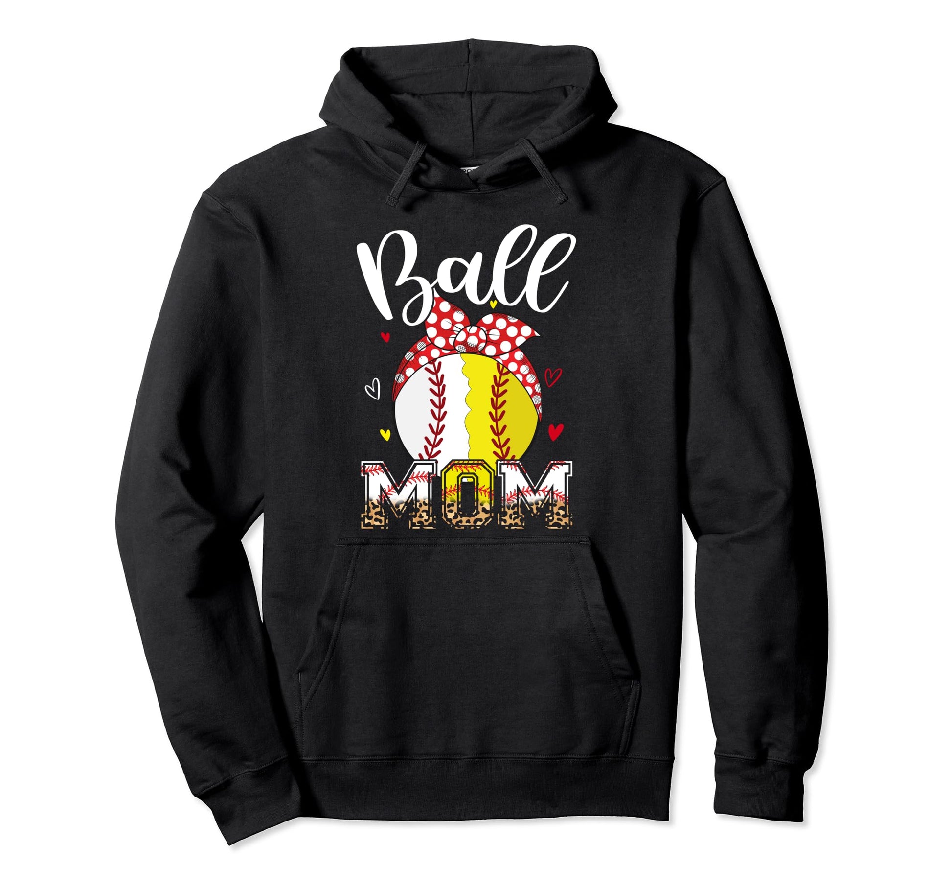 Ball Mom Softball Baseball Headband Hoodie - Custom Art Print Unisex - T-Shirt, Sweatshirt, Hoodie