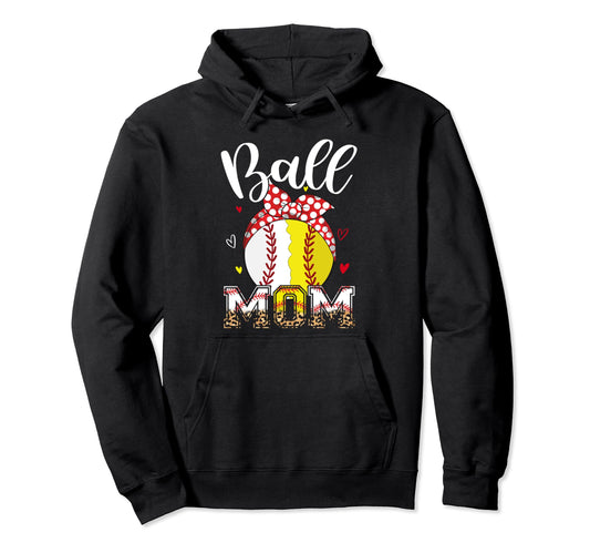 Ball Mom Softball Baseball Headband Hoodie - Custom Art Print Unisex - T-Shirt, Sweatshirt, Hoodie