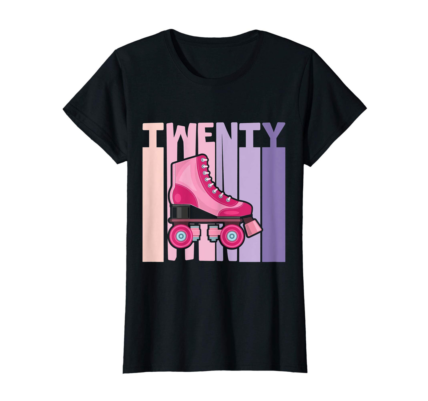20 Year Old Roller Skating Birthday T-Shirt - Custom Art Print Men Women - T-Shirt, Sweatshirt, Hoodie