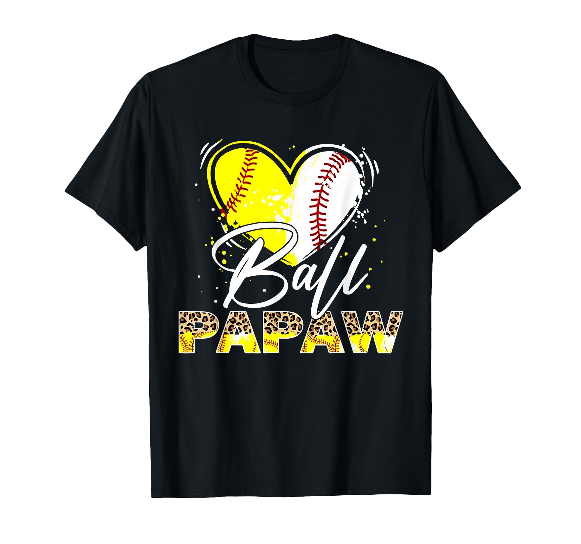 Ball Papaw Leopard Baseball Softball T-Shirt - Custom Art Print Men Women - T-Shirt, Sweatshirt, Hoodie