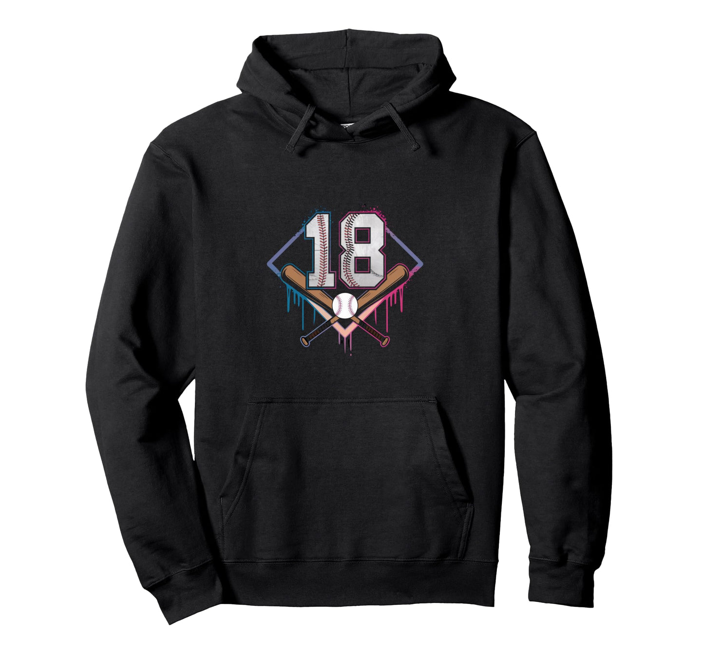 Baseball Home Ice Cream 18Th Birthday Hoodie - Minimalist Print Men Women - T-Shirt, Sweatshirt, Hoodie