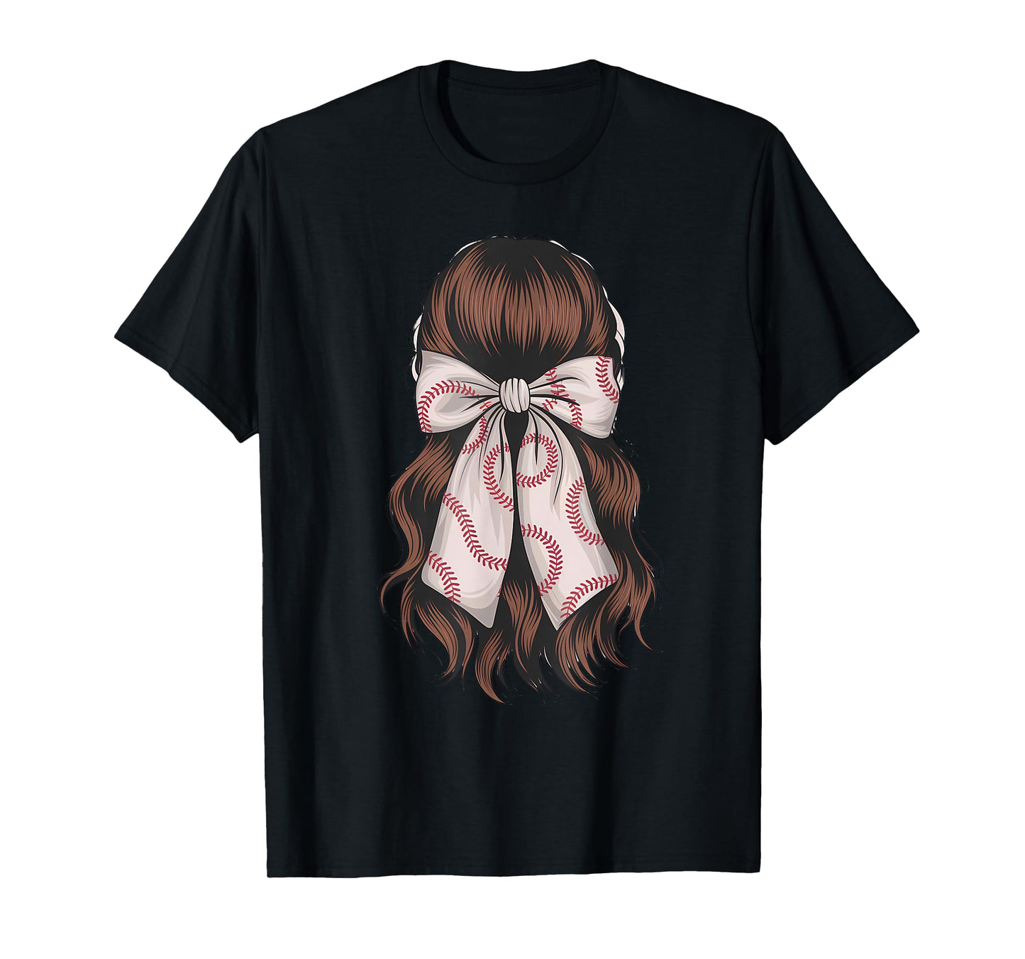 Baseball Coquette Bow Baseball Player T-Shirt - Novelty Apparel Men Women - T-Shirt, Sweatshirt, Hoodie