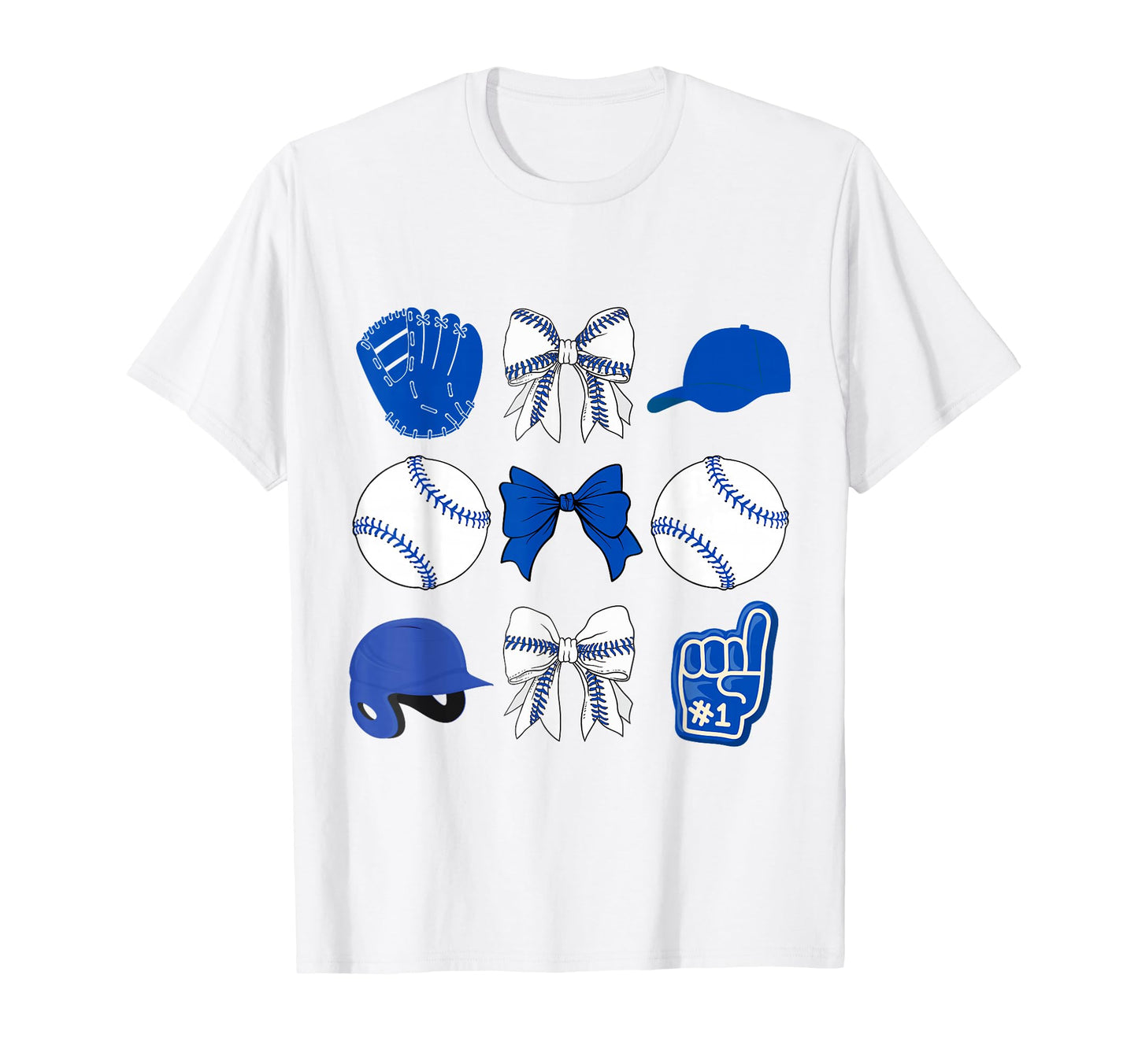 Girly Blue Coquette Baseball T-Shirt - Aesthetic Graphic for Adults - T-Shirt, Sweatshirt, Hoodie