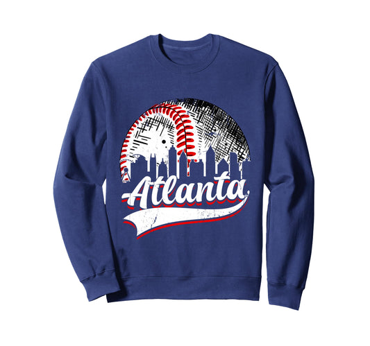Atlanta Baseball Lover Game Day Sweatshirt - Unique Graphic for Adults - T-Shirt, Sweatshirt, Hoodie
