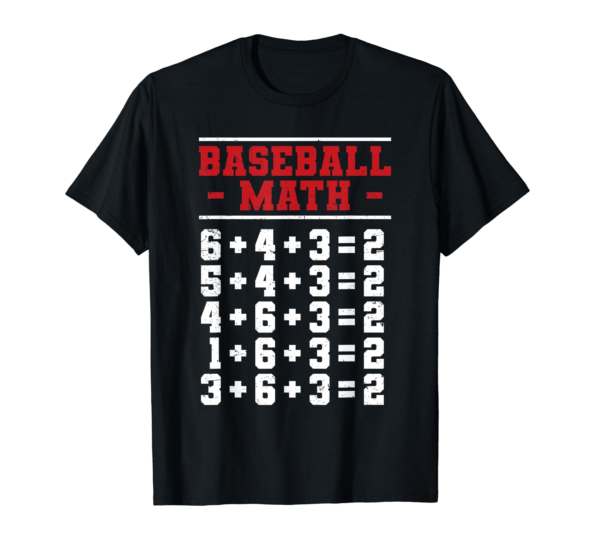 Baseball Math Operation Double Play T-Shirt - Novelty Apparel for Adults - T-Shirt, Sweatshirt, Hoodie