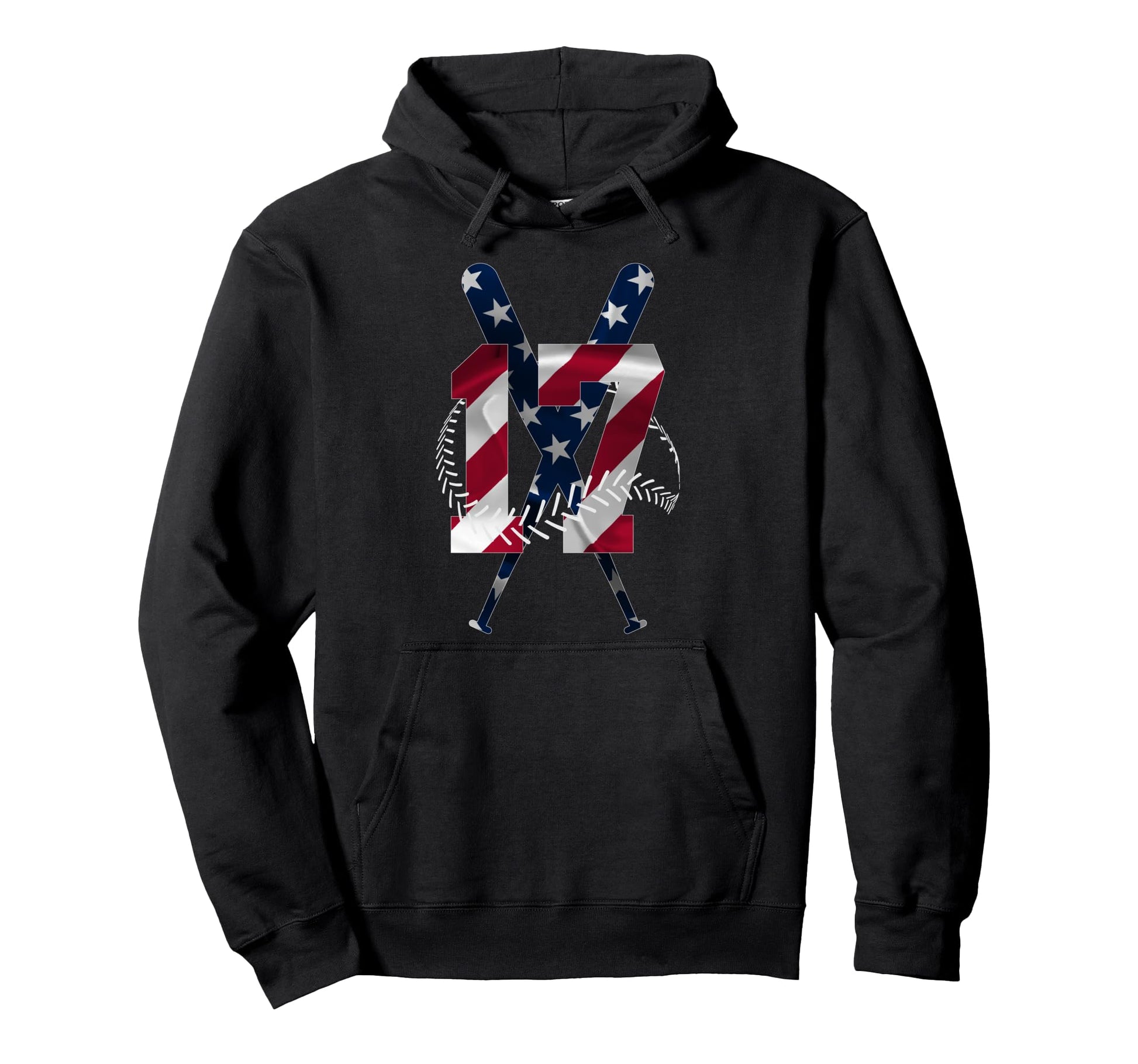 Number 17 Years Baseball 17Th Birthday Hoodie - Novelty Apparel Unisex - T-Shirt, Sweatshirt, Hoodie