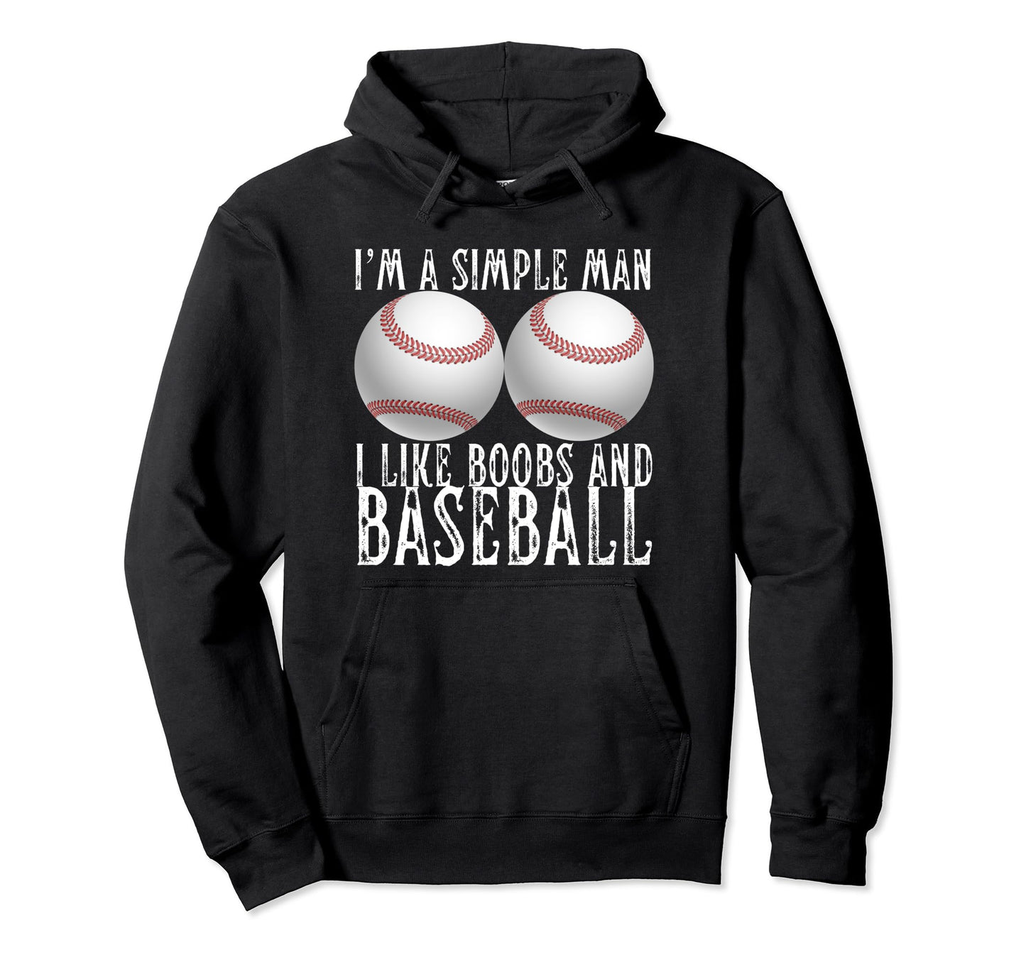 Im Simple Boobs And Baseball Is Hoodie - Casual Everyday Wear Unisex - T-Shirt, Sweatshirt, Hoodie
