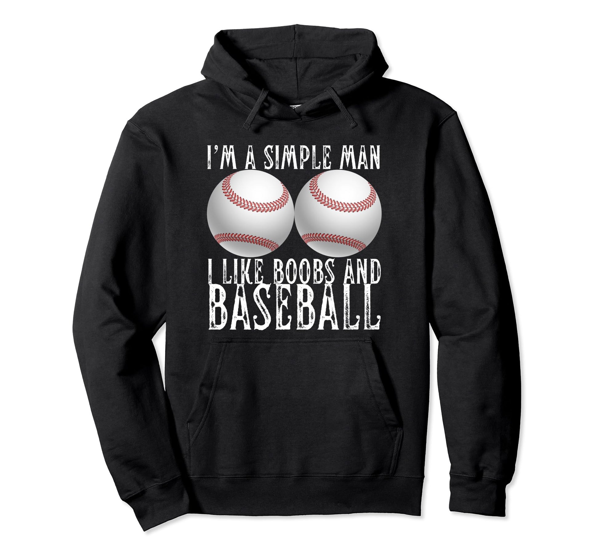 Im Simple Boobs And Baseball Is Hoodie - Casual Everyday Wear Unisex - T-Shirt, Sweatshirt, Hoodie