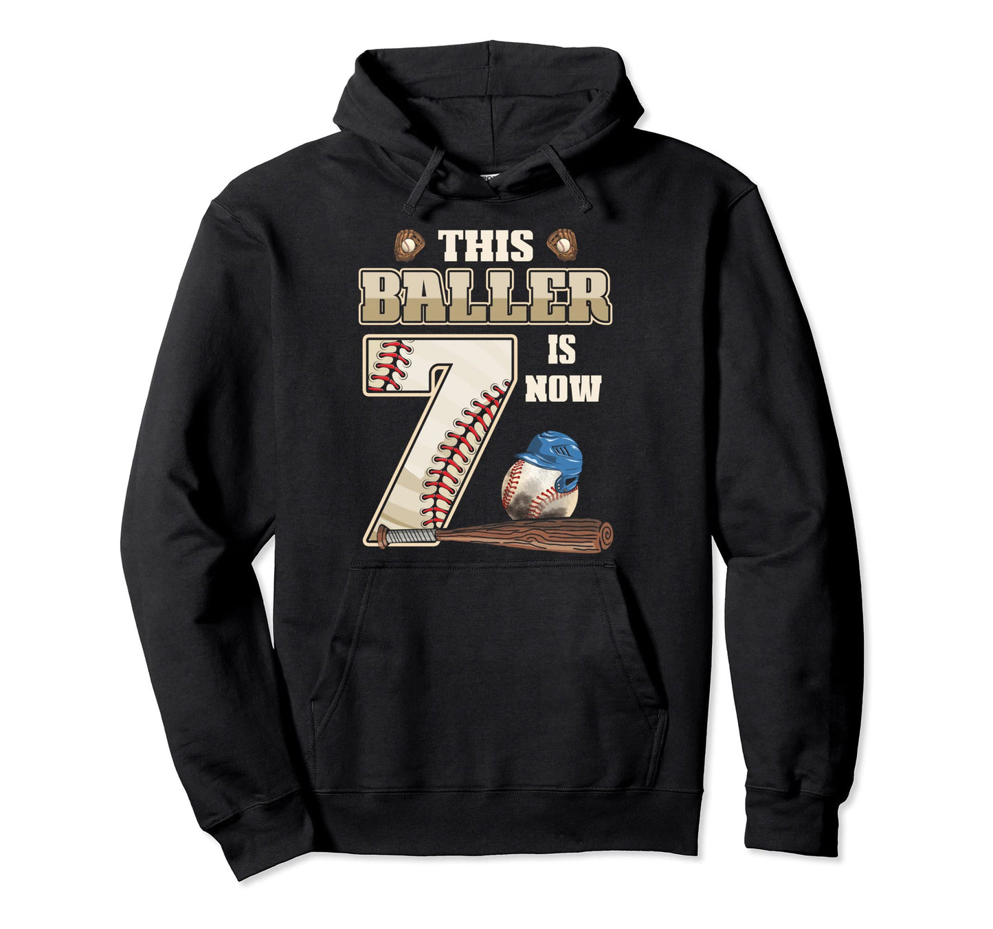 This Baller Is Now 7Th Birthday Seven Hoodie - Unique Graphic for Adults - T-Shirt, Sweatshirt, Hoodie