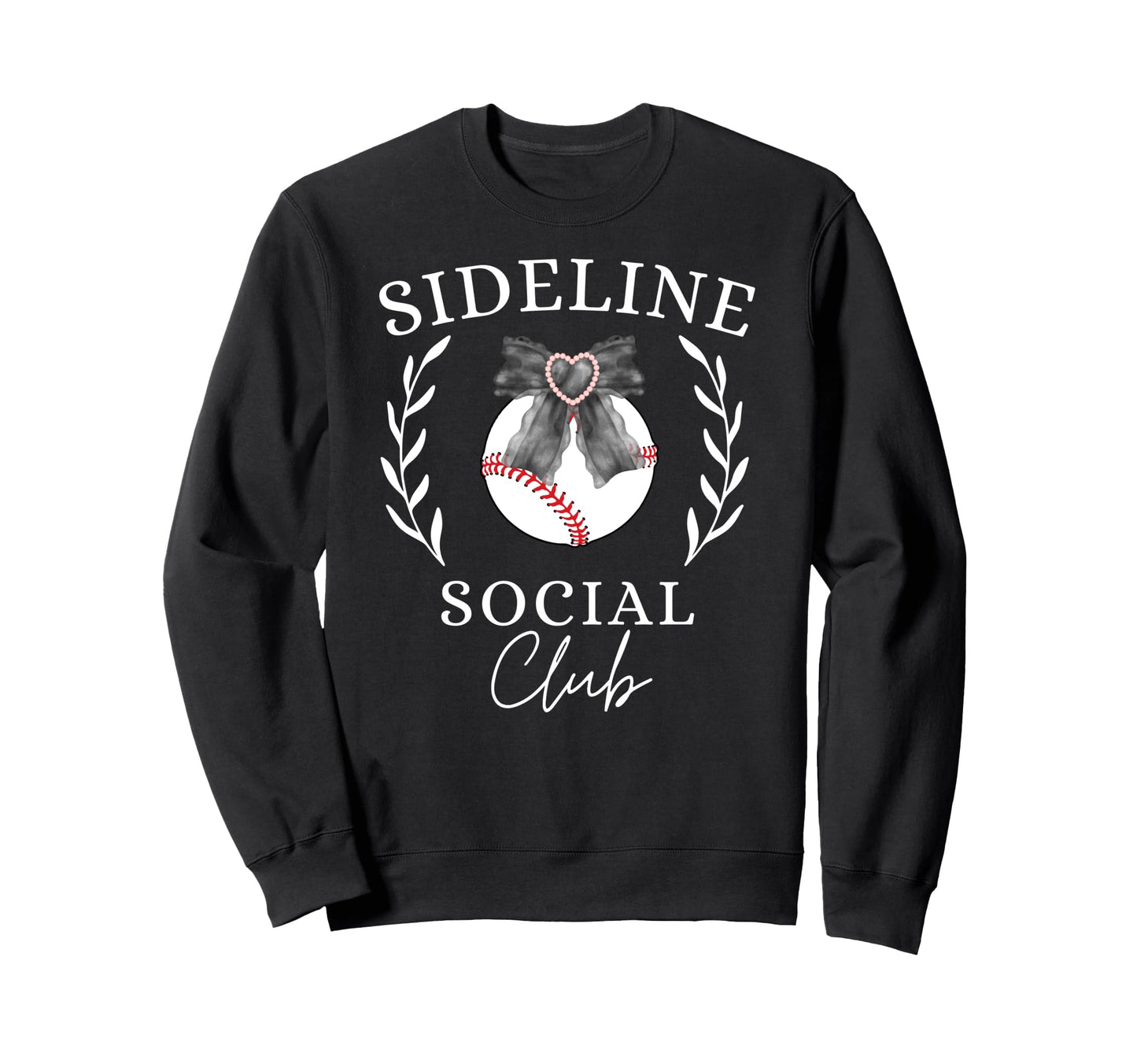 Sideline Social Club Coquette Sweatshirt - Minimalist Print for Adults - T-Shirt, Sweatshirt, Hoodie
