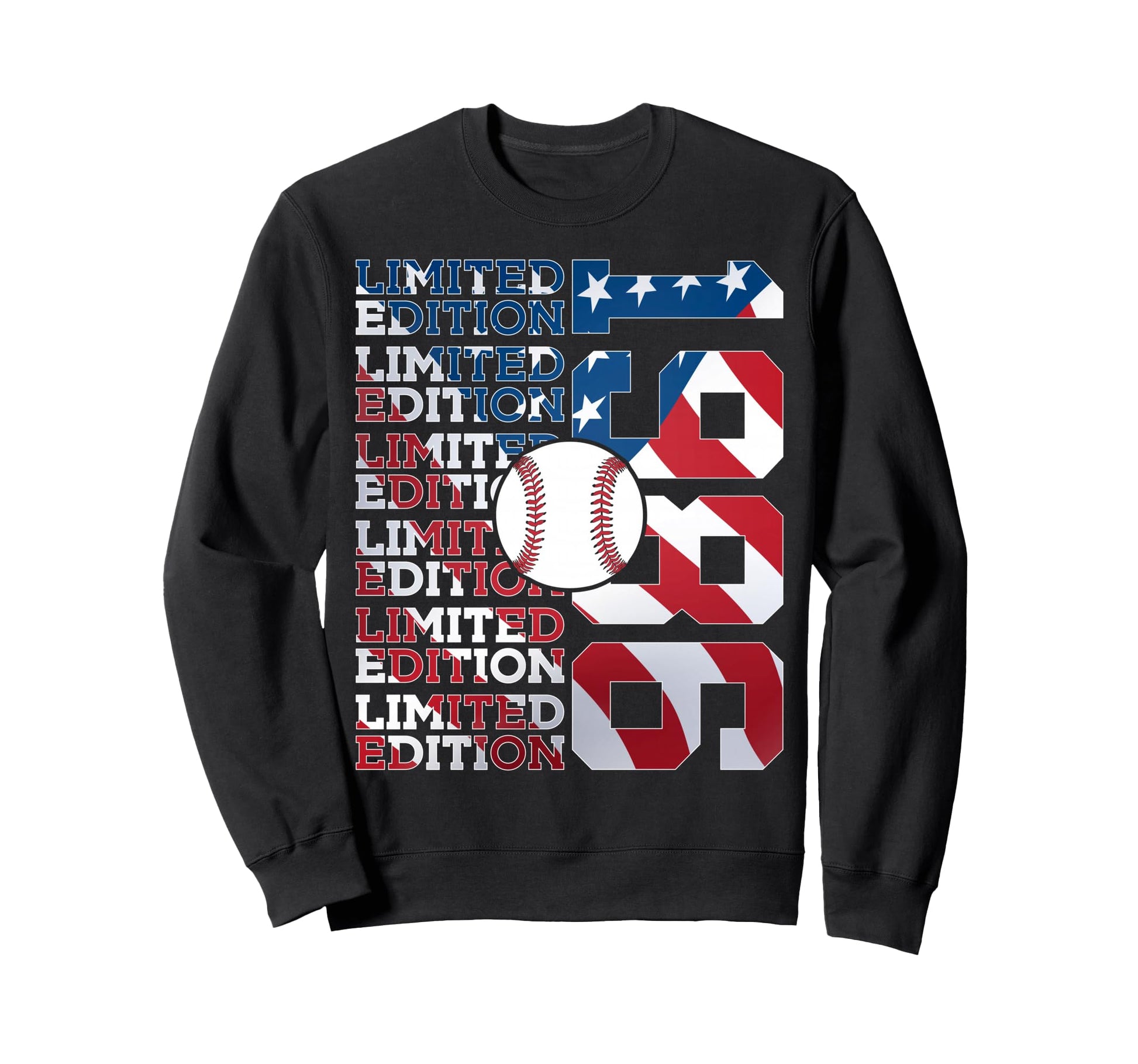 1986 Baseball 40Th Birthday Sweatshirt - Custom Art Print Men Women - T-Shirt, Sweatshirt, Hoodie