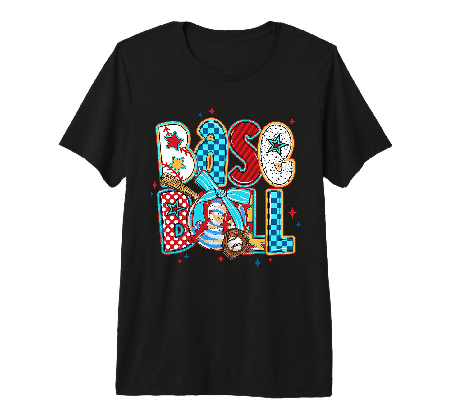 Baseball Mama Checkered Baseball Mama T-Shirt - Custom Art Print Unisex - T-Shirt, Sweatshirt, Hoodie