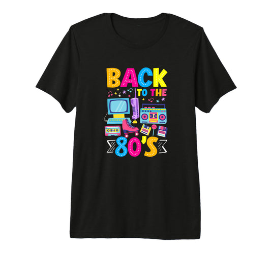 Back To 80S Boombox Roller Skate Tri T-Shirt - Casual Everyday Wear Unisex - T-Shirt, Sweatshirt, Hoodie