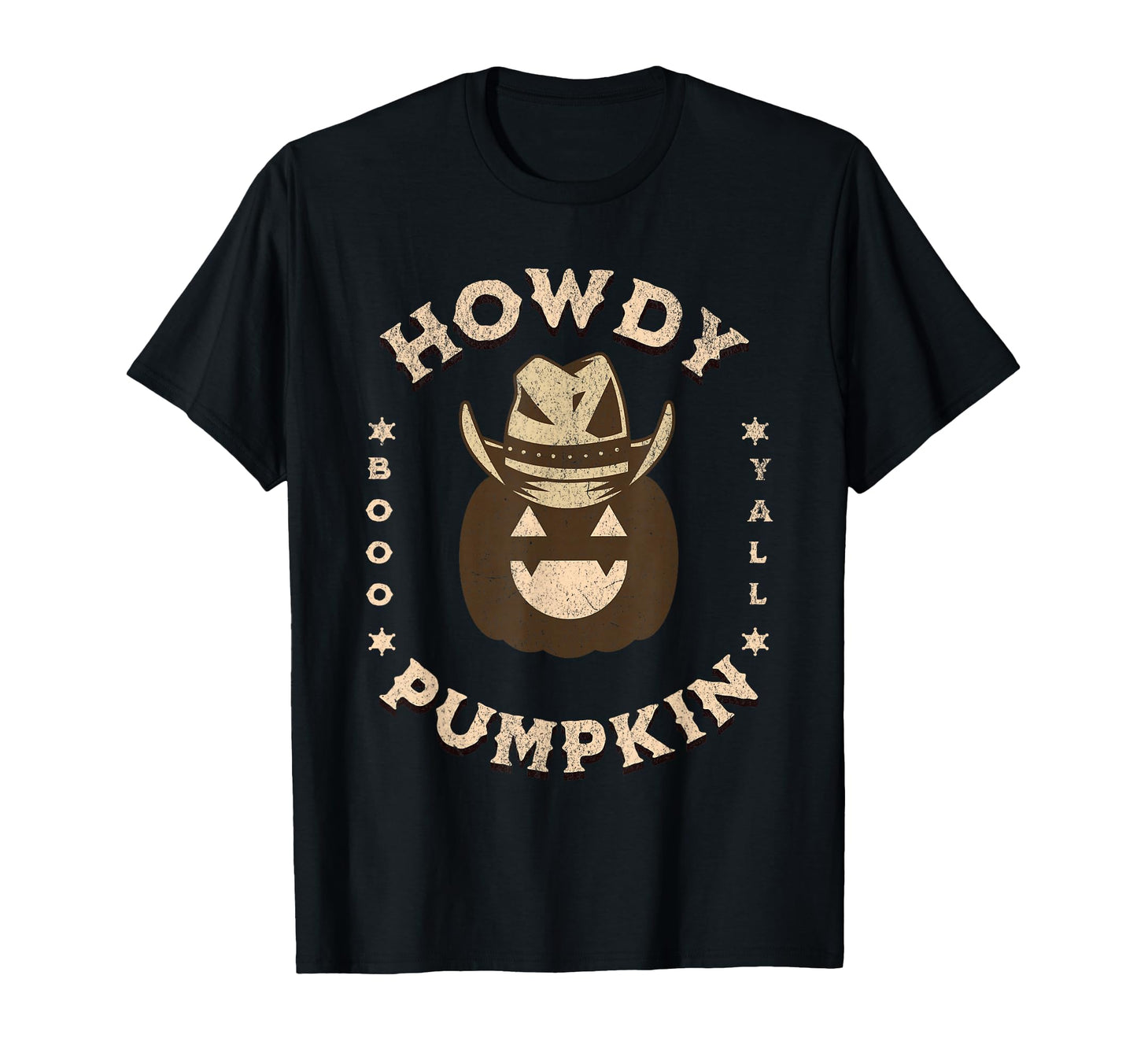 Howdy Pumpkin Cowboy Halloween Western T-Shirt - Graphic Print for Adults - T-Shirt, Sweatshirt, Hoodie
