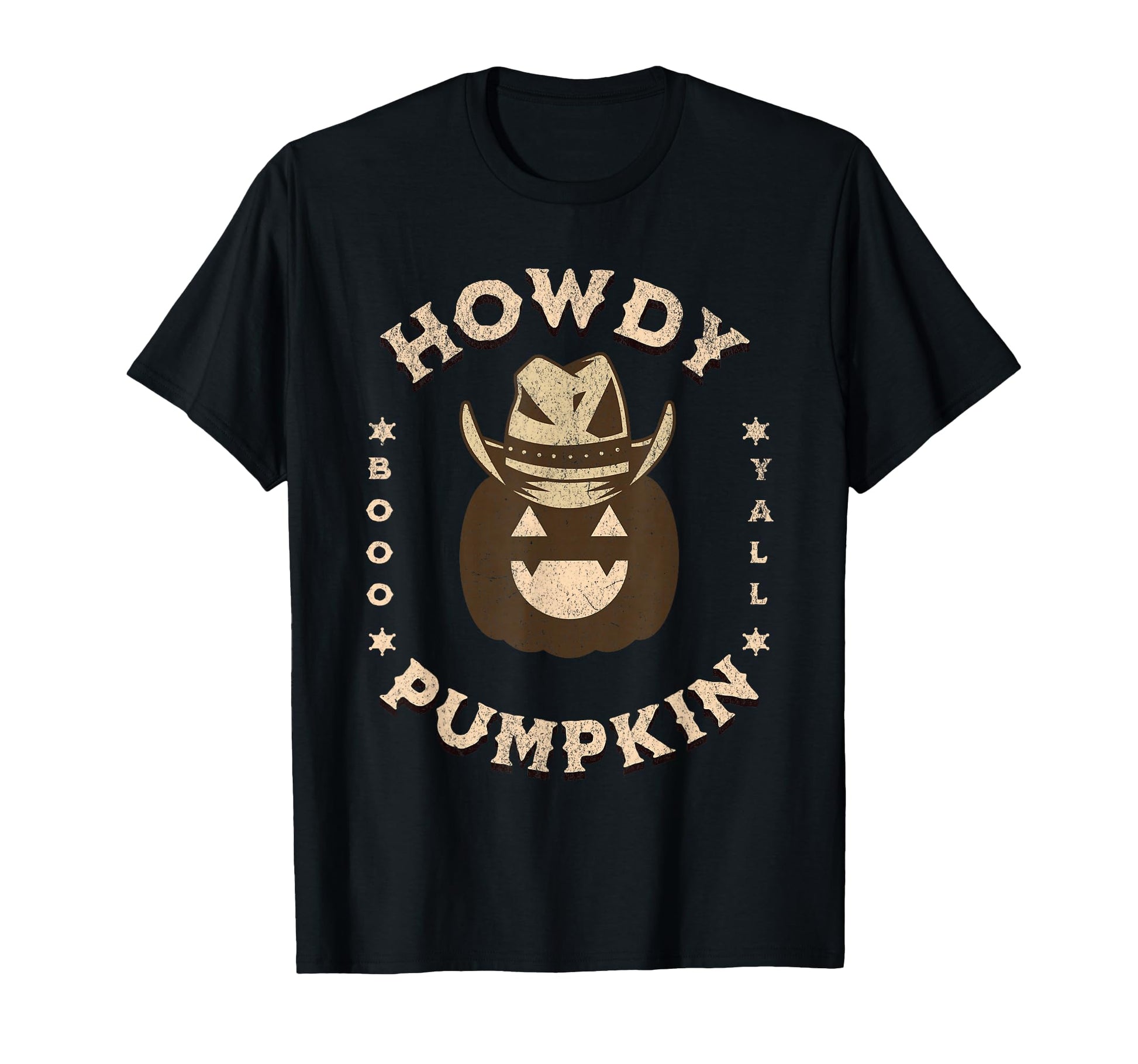 Howdy Pumpkin Cowboy Halloween Western T-Shirt - Graphic Print for Adults - T-Shirt, Sweatshirt, Hoodie