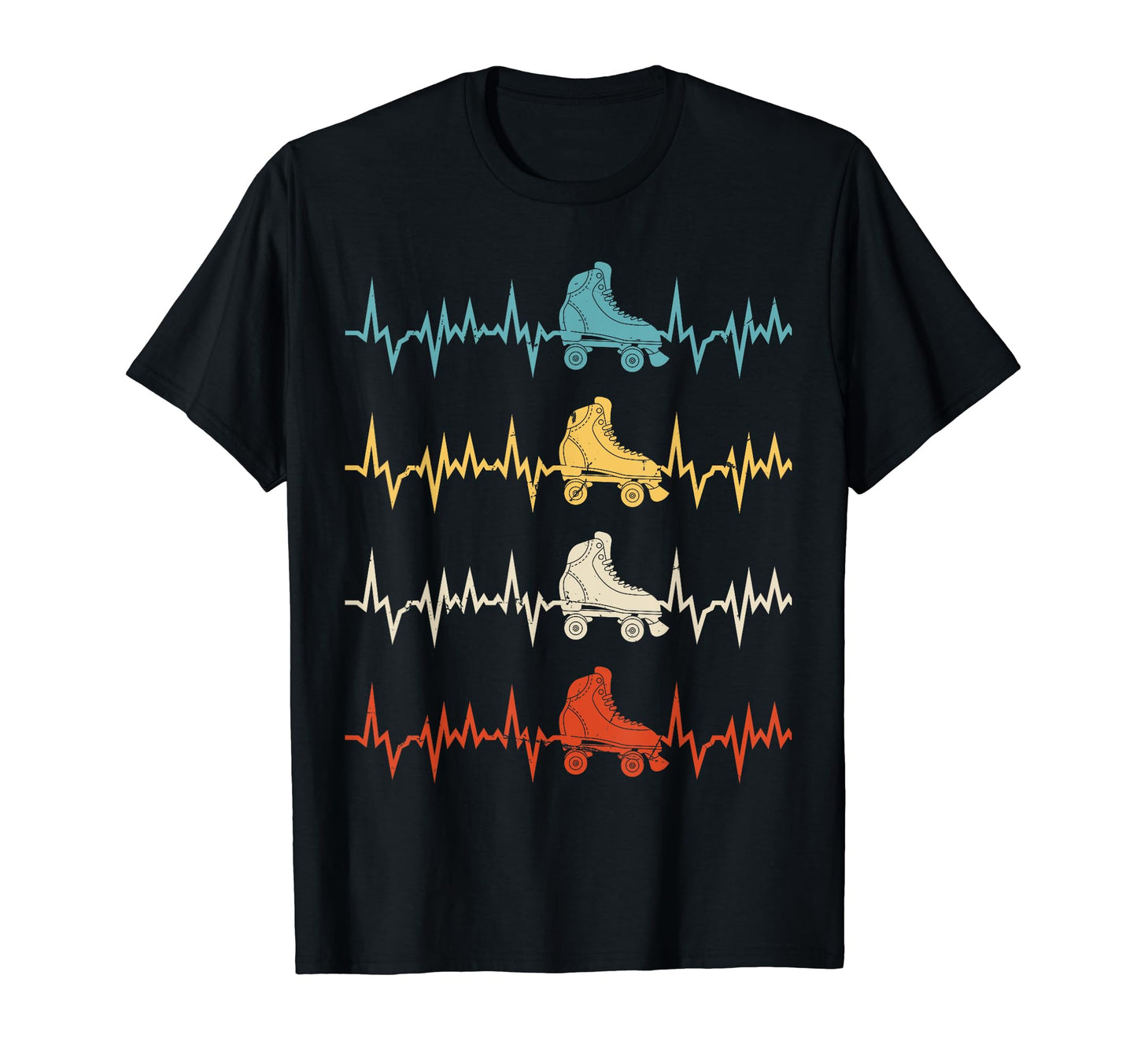 Roller Skate Heartbeat Skater T-Shirt - Minimalist Print for Adults - T-Shirt, Sweatshirt, Hoodie