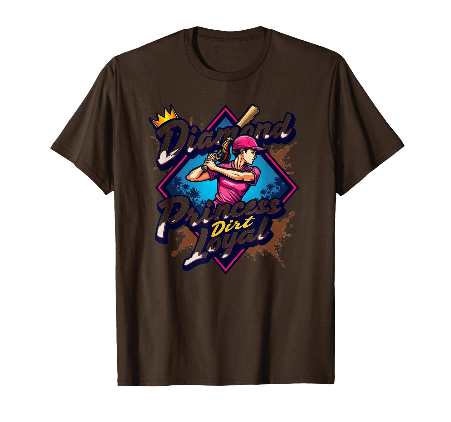 Diamond Princess Dirt Loyal Softball T-Shirt - Custom Art Print for Adults - T-Shirt, Sweatshirt, Hoodie