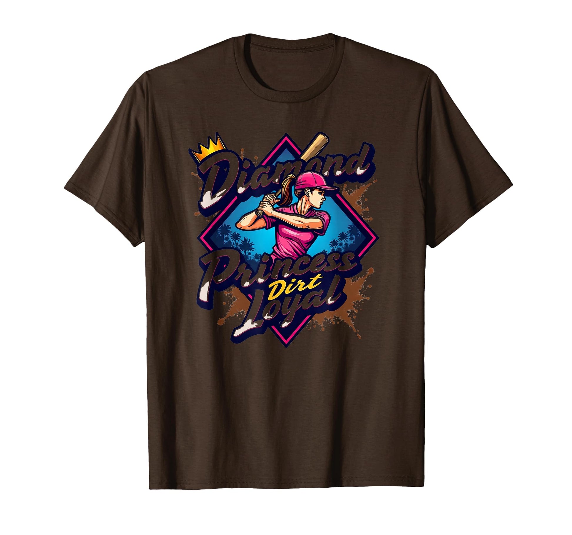 Diamond Princess Dirt Loyal Softball T-Shirt - Custom Art Print for Adults - T-Shirt, Sweatshirt, Hoodie