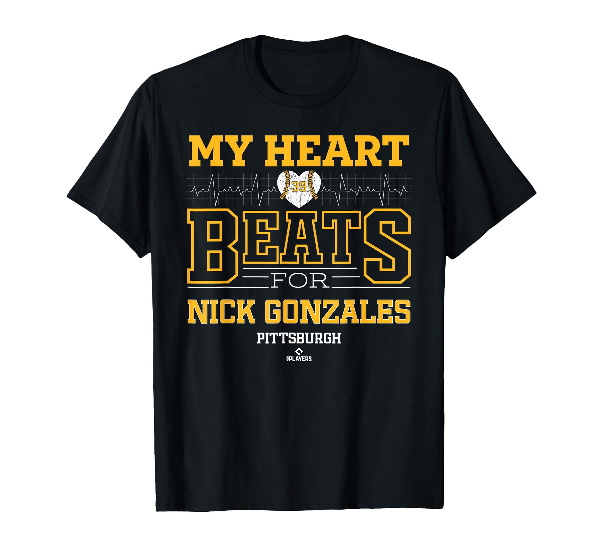 My Heart Beats Nick Gonzales Pittsburgh T-Shirt - Trendy Graphic Unisex - T-Shirt, Sweatshirt, Hoodie