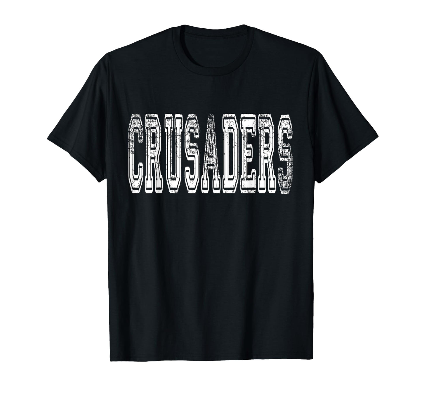 Crusaders Mascot Distressed School T-Shirt - Novelty Apparel Men Women - T-Shirt, Sweatshirt, Hoodie