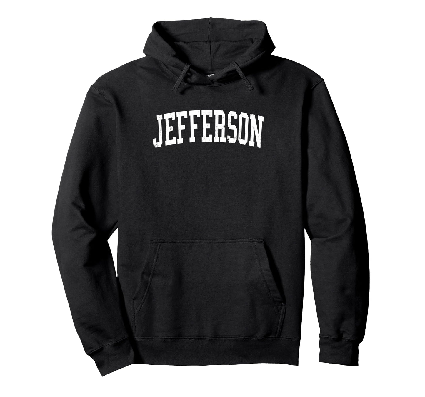 Jefferson La Distressed White Varsity Hoodie - Streetwear Style Unisex - T-Shirt, Sweatshirt, Hoodie