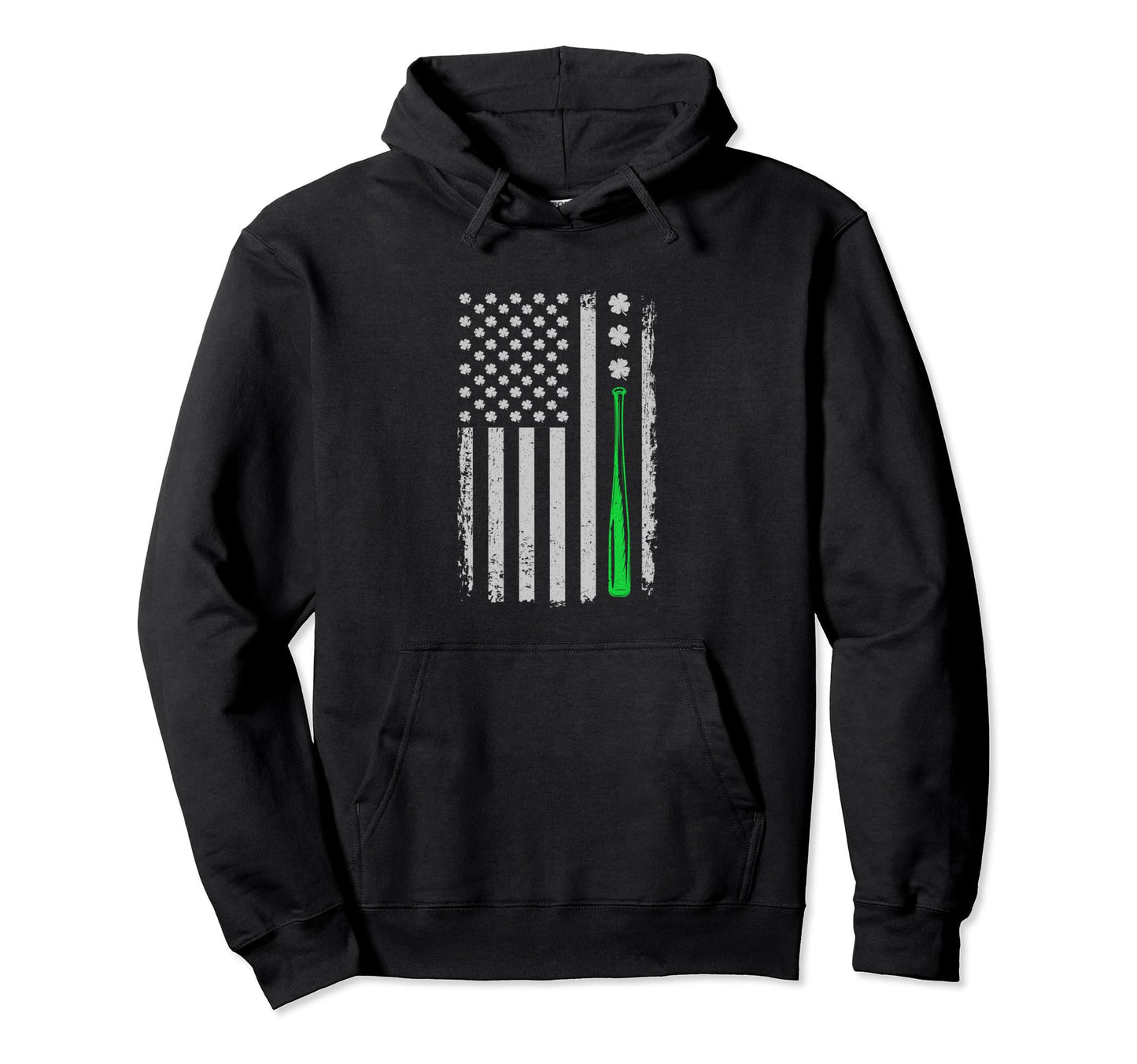 Irish American Us Flag St Patricks Hoodie - Fun Novelty Design for Adults - T-Shirt, Sweatshirt, Hoodie