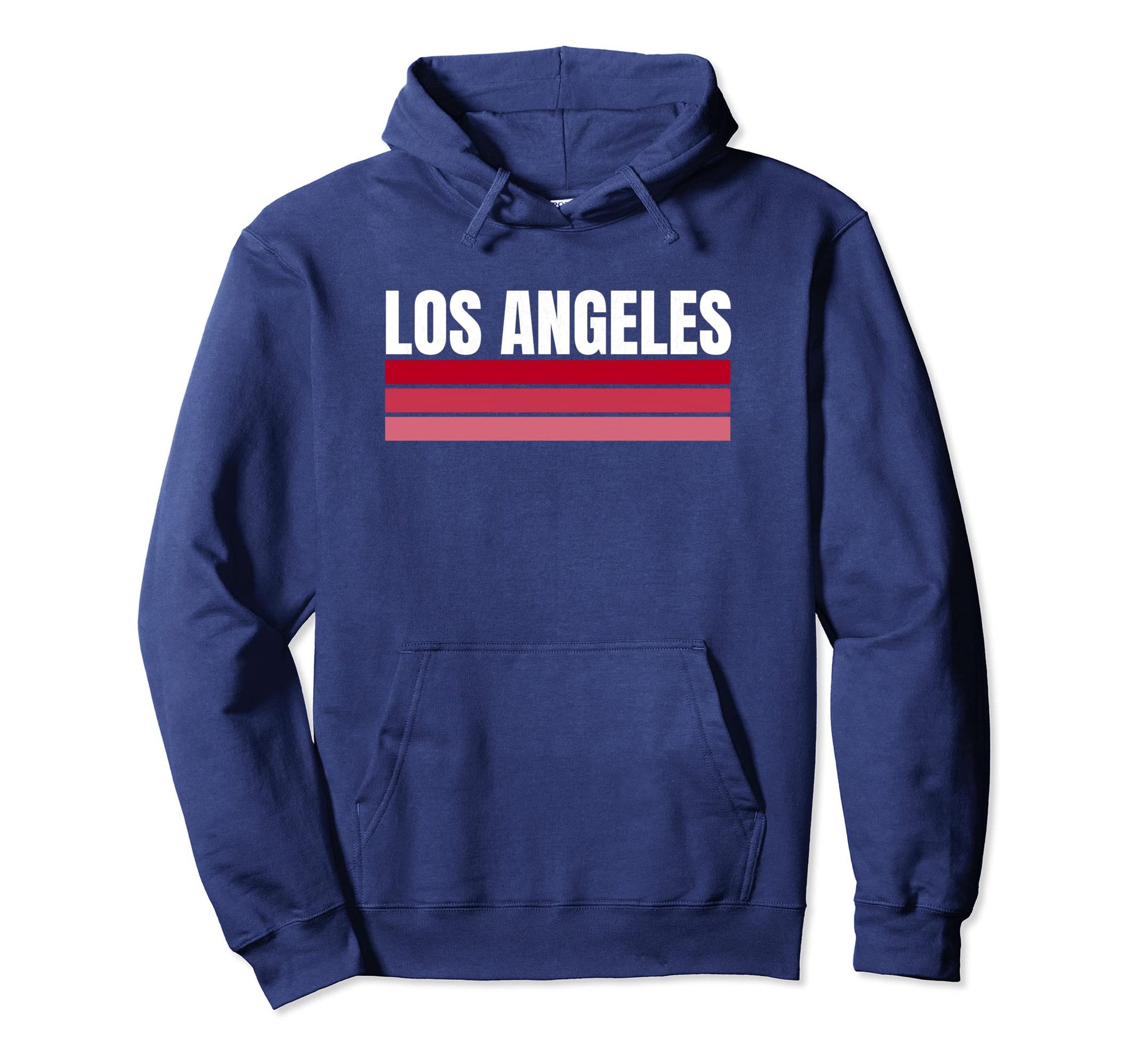 La Los Angeles Navy Blue Red La Stripes Hoodie - Custom Art Print Unisex - T-Shirt, Sweatshirt, Hoodie