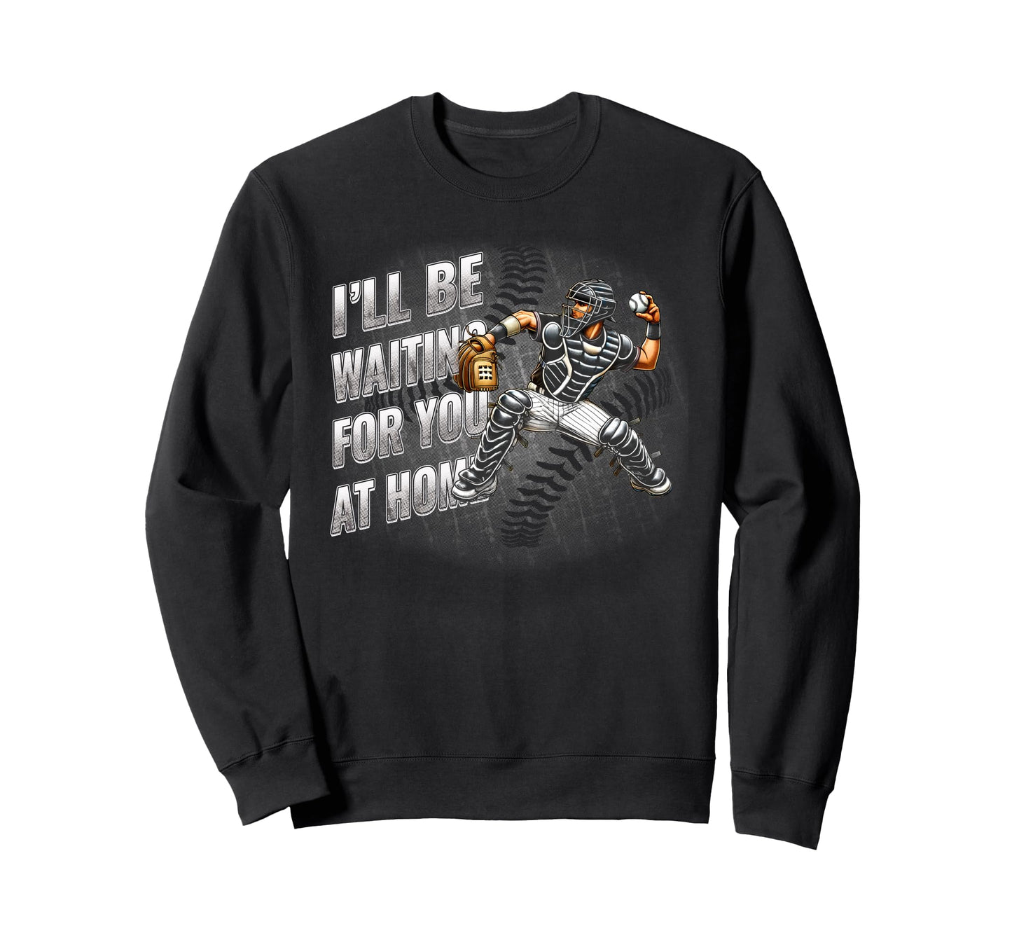Catcher Warning Funny Baseball Sweatshirt - Aesthetic Graphic for Adults - T-Shirt, Sweatshirt, Hoodie