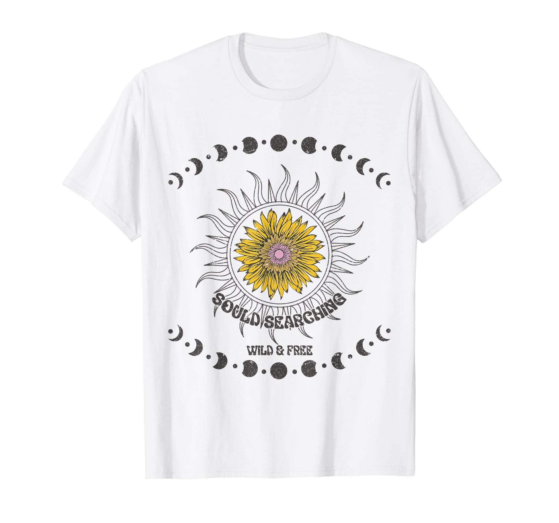 Boho Soul Searching Wild And Free Sun And T-Shirt - Trendy Graphic Unisex - T-Shirt, Sweatshirt, Hoodie