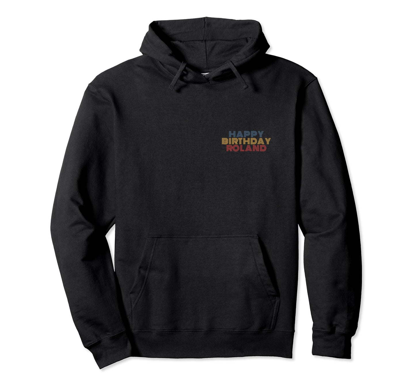 Happy Birthday Roland Personalized Hoodie - Minimalist Print Men Women - T-Shirt, Sweatshirt, Hoodie