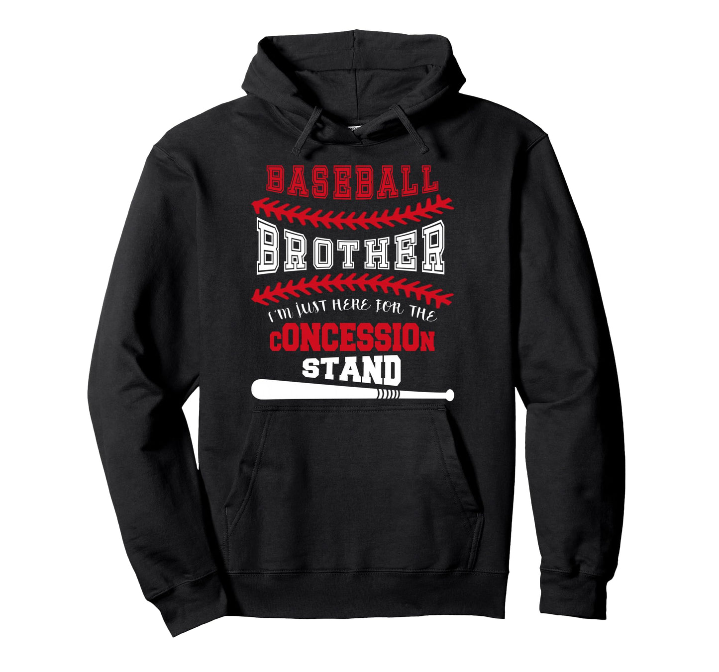 Baseball Brother Just Here Hoodie - Casual Everyday Wear for Adults - T-Shirt, Sweatshirt, Hoodie
