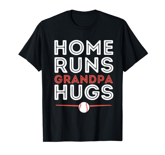 Baseball Homeruns Grandpa Hugs T-Shirt - Aesthetic Graphic for Adults - T-Shirt, Sweatshirt, Hoodie