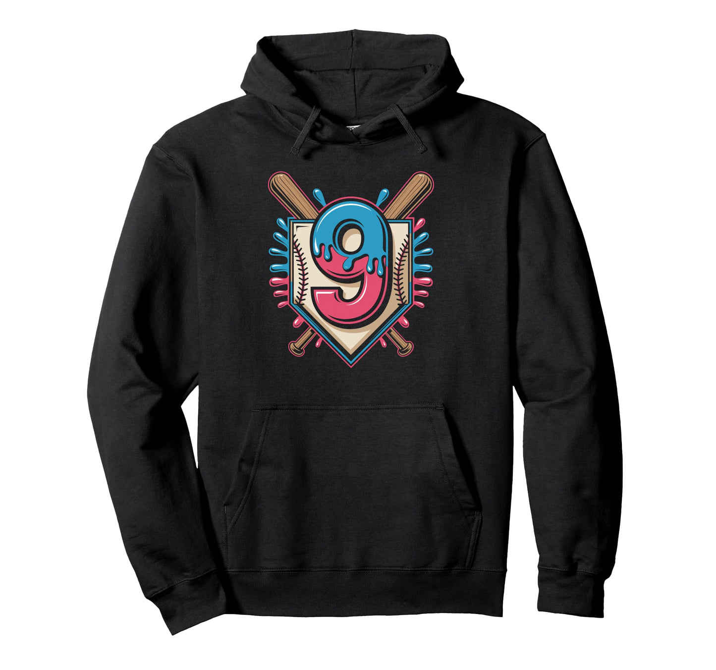 Ice Cream Drip Baseball Birthday Hoodie - Casual Everyday Wear for Adults - T-Shirt, Sweatshirt, Hoodie