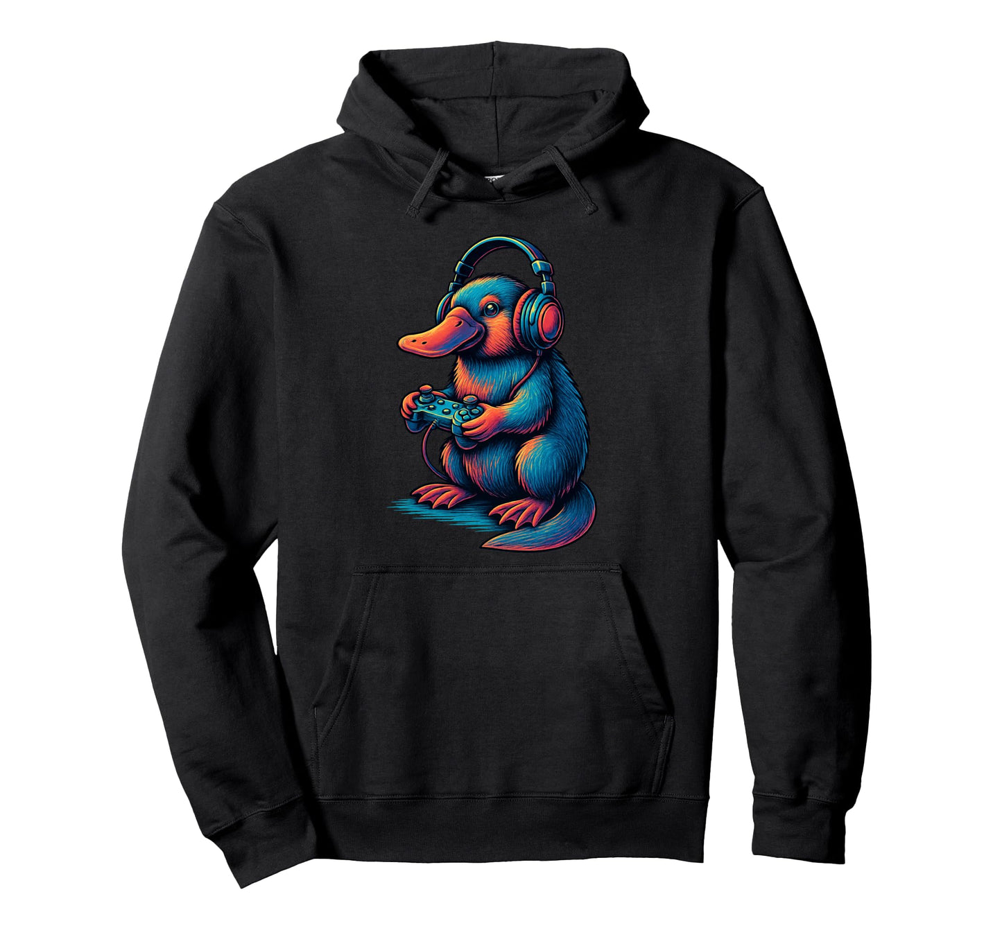 Platypus Gamer Gaming Animal Lover Hoodie - Casual Everyday Wear Unisex - T-Shirt, Sweatshirt, Hoodie