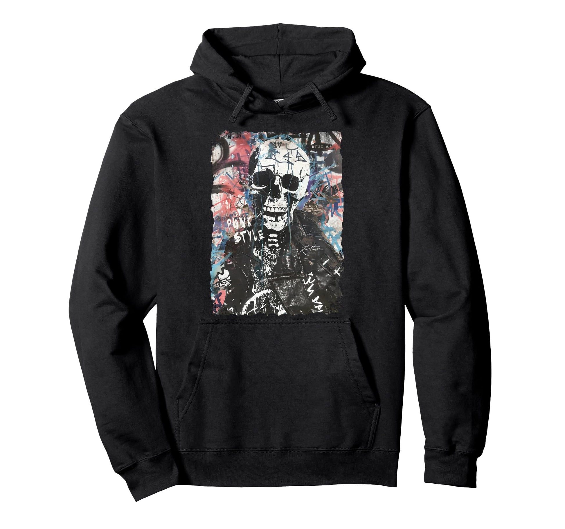 Aesthetic Streetwear Skull Hoodie - Fun Novelty Design Unisex - T-Shirt, Sweatshirt, Hoodie