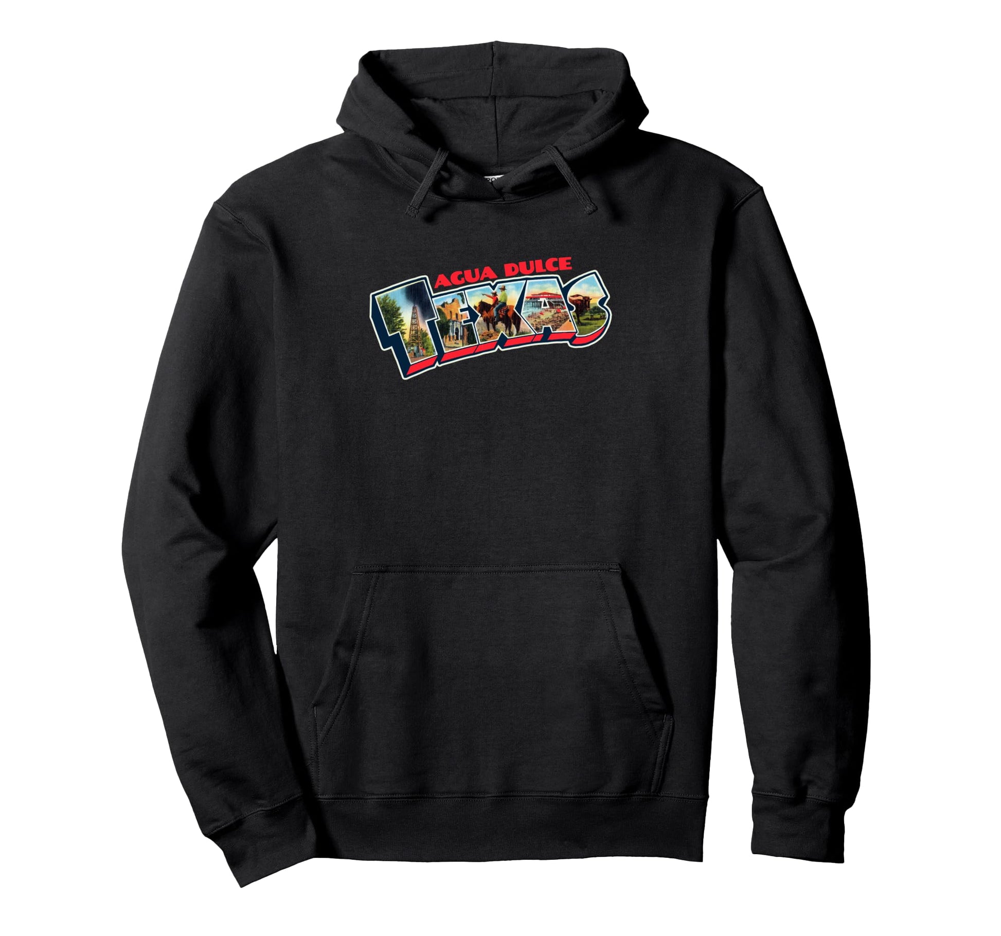 Agua Dulce Texas Postcard Tpa Travel Hoodie - Trendy Graphic for Adults - T-Shirt, Sweatshirt, Hoodie