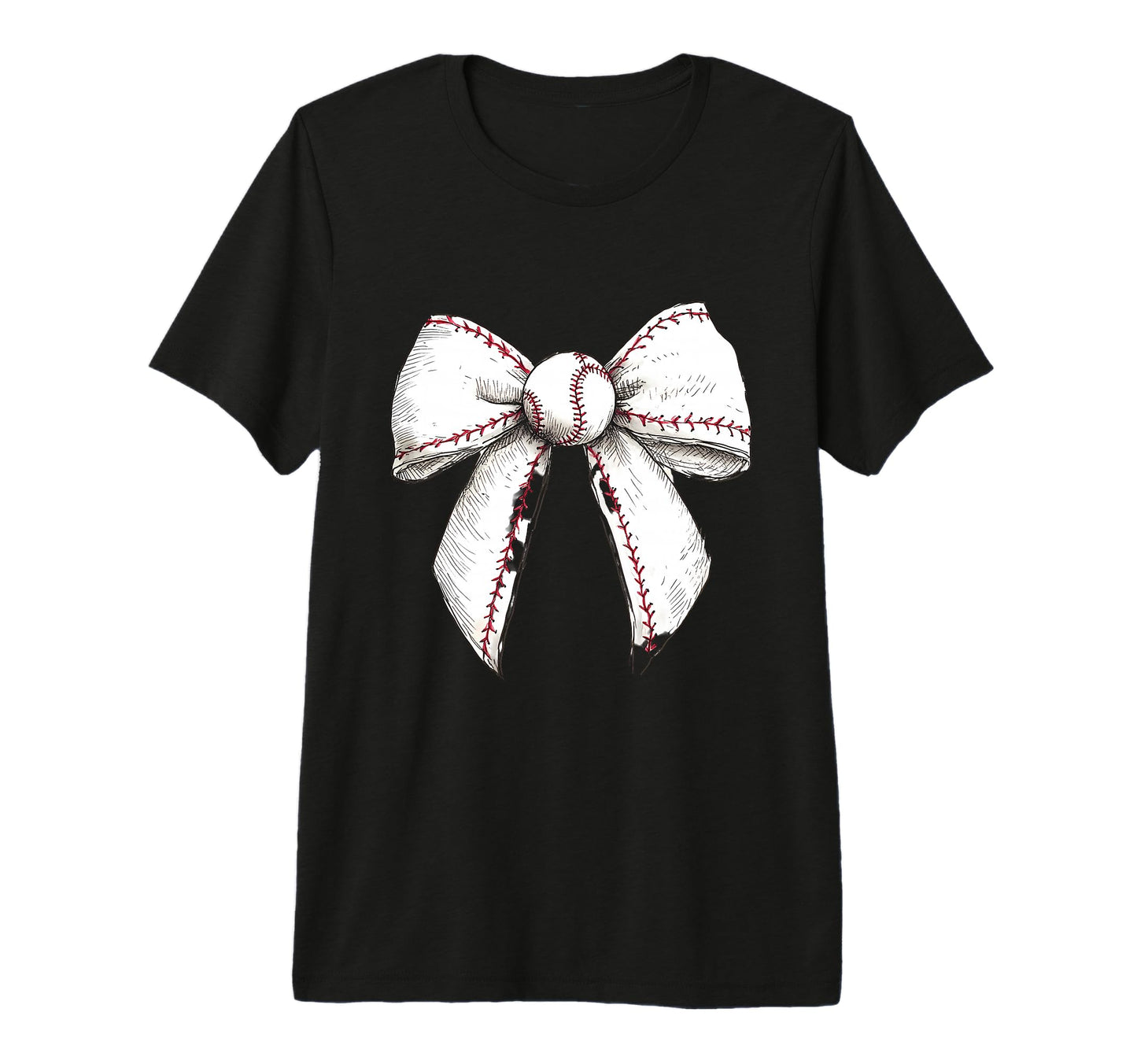 Baseball Coquette Bow Baseball Player Tri T-Shirt - Unique Graphic Unisex - T-Shirt, Sweatshirt, Hoodie