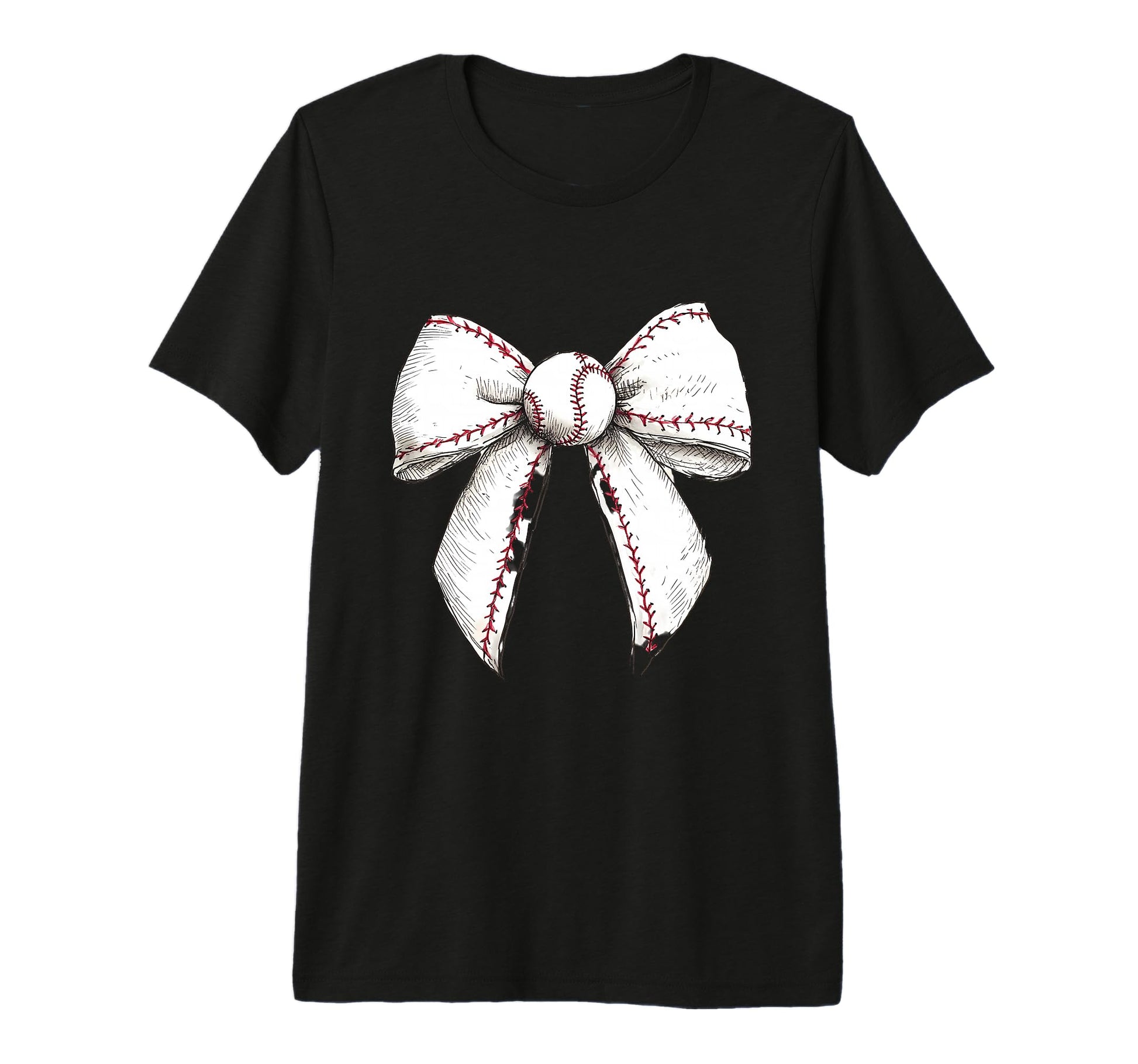 Baseball Coquette Bow Baseball Player Tri T-Shirt - Unique Graphic Unisex - T-Shirt, Sweatshirt, Hoodie