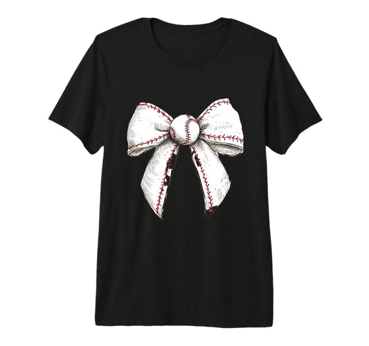 Baseball Coquette Bow Baseball Player Tri T-Shirt - Unique Graphic Unisex - T-Shirt, Sweatshirt, Hoodie