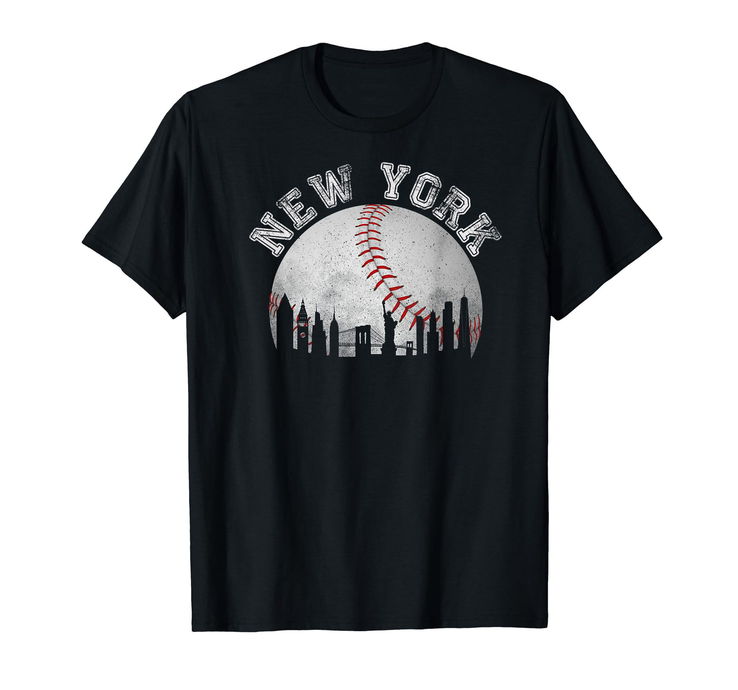 New York City Skyline Distressed Ny T-Shirt - Unique Graphic for Adults - T-Shirt, Sweatshirt, Hoodie
