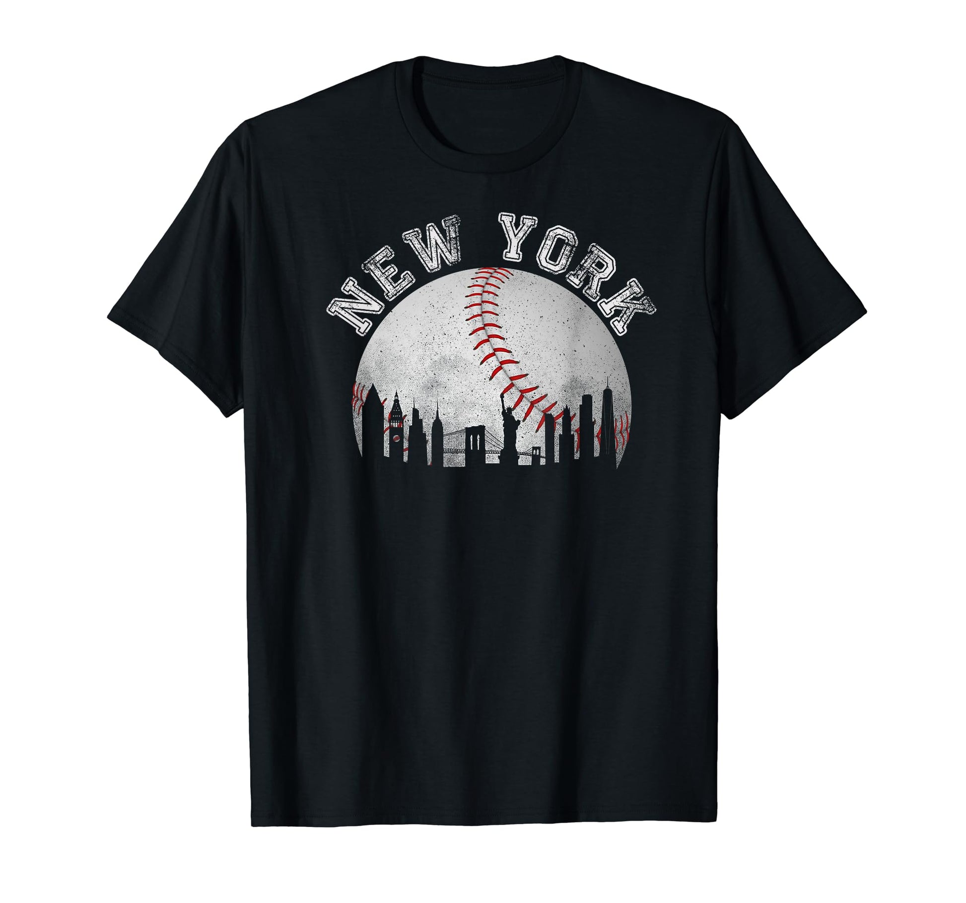 New York City Skyline Distressed Ny T-Shirt - Unique Graphic for Adults - T-Shirt, Sweatshirt, Hoodie