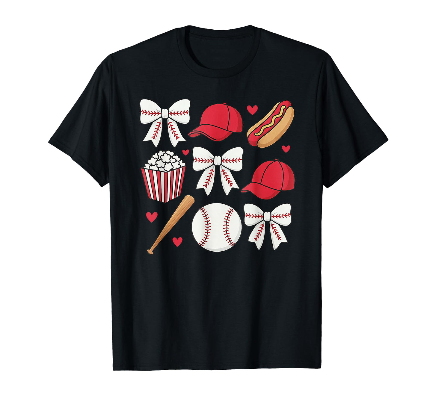 Coquette Bow Baseball Game Day Cheer Mom T-Shirt - Trendy Graphic Unisex - T-Shirt, Sweatshirt, Hoodie