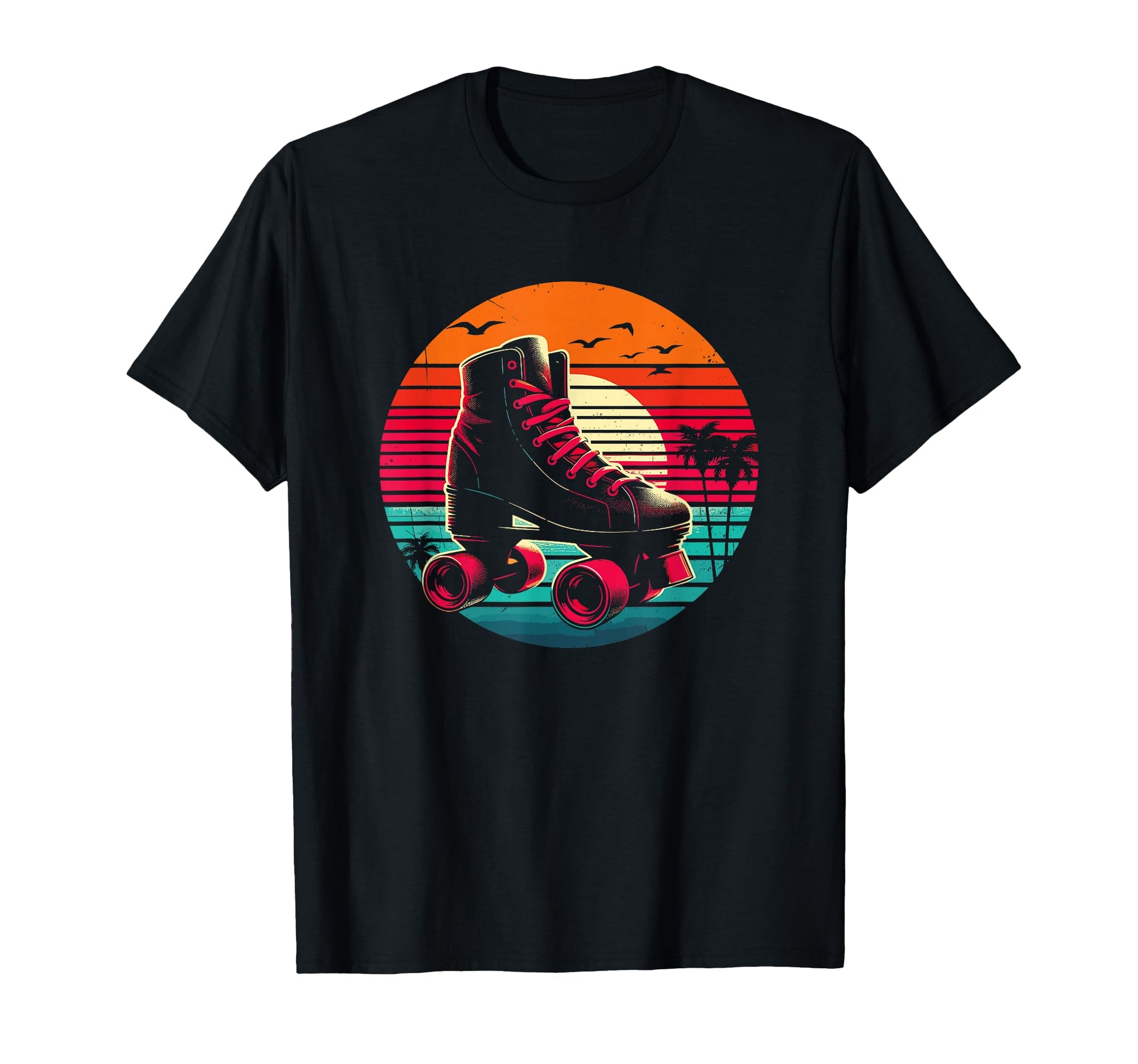Roller Skates Sunset Roller T-Shirt - Casual Everyday Wear Men Women - T-Shirt, Sweatshirt, Hoodie