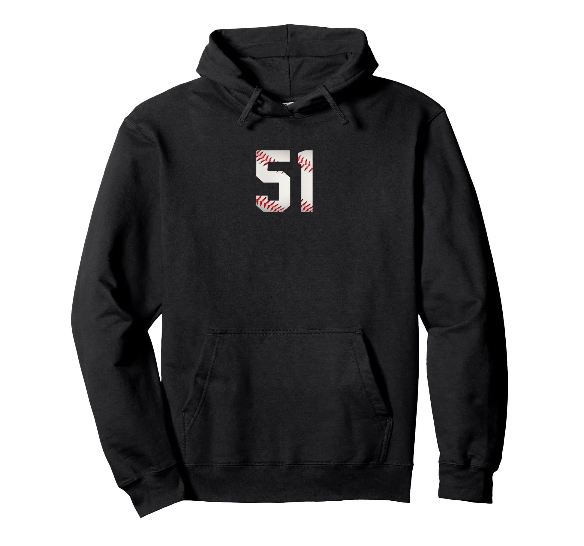 Number 51 Minimalist Birthday Baseball Hoodie - Fun Novelty Design Unisex - T-Shirt, Sweatshirt, Hoodie
