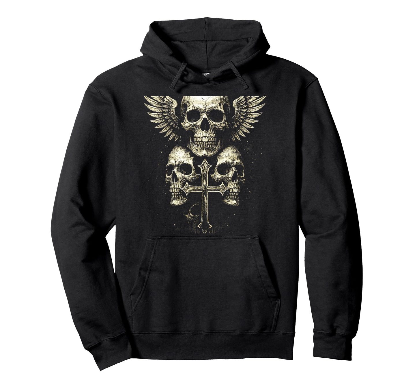 Y2K Alt Grunge Kreuz Goth Gothic Skull Hoodie - Unique Graphic Men Women - T-Shirt, Sweatshirt, Hoodie