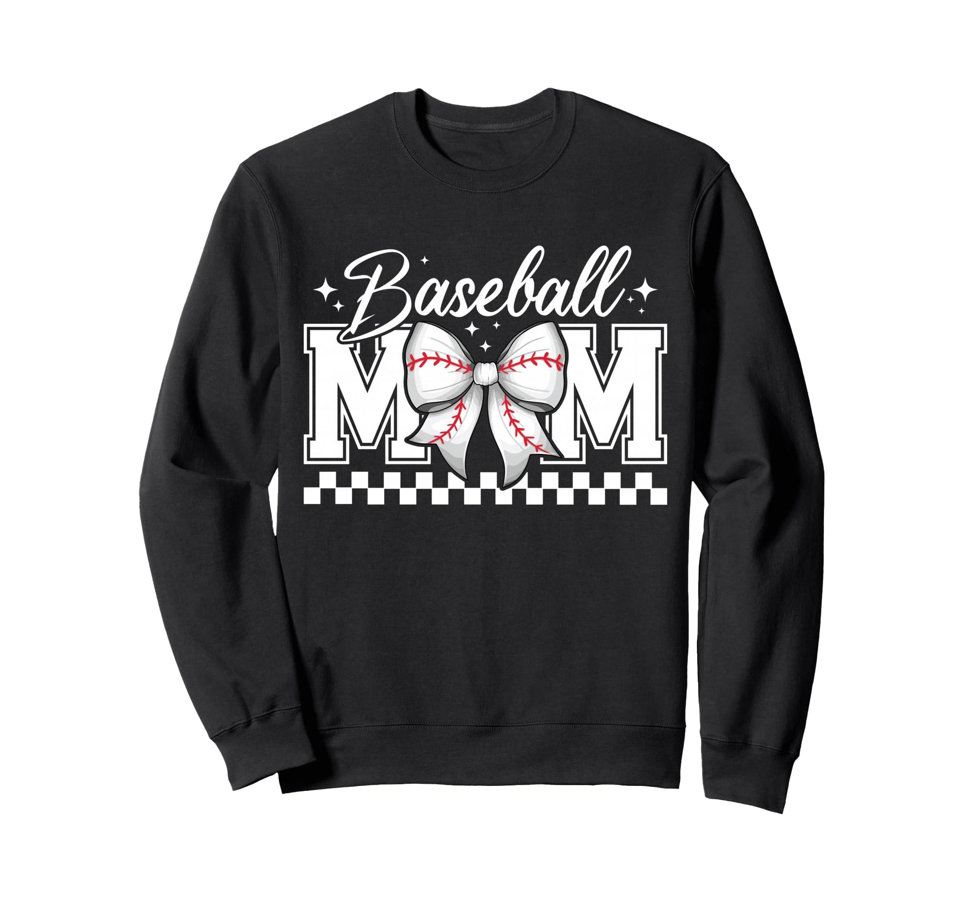 Baseball Mom Coquette Bow Baseball Sweatshirt - Minimalist Print Men Women - T-Shirt, Sweatshirt, Hoodie