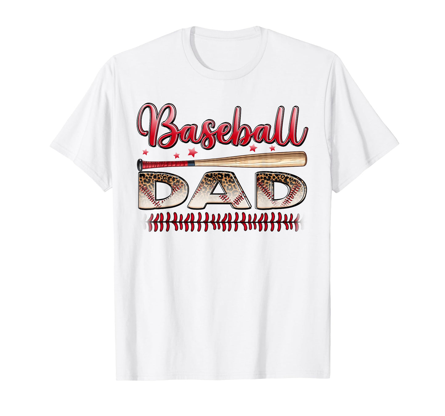 Baseball Dad Funny Leopard Baseball T-Shirt - Aesthetic Graphic Unisex - T-Shirt, Sweatshirt, Hoodie